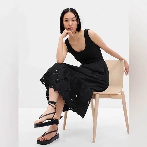 Maxi Dress Zando Black Dresses Susan Graver Liquid Knit Sleeveless Midi Dress-Black-Small-NEW-A480677 Maxi Dress Zando Black Dresses Susan Graver Liquid Knit Sleeveless Midi Dress-Black-Small-NEW-A480677